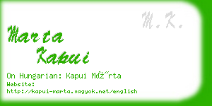 marta kapui business card